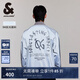 杰克·瓊斯（JACK&JONES）春季新款潮流酷炫百搭寬松背后印花棒球領(lǐng)夾克外套男款225121050 E39水銀灰 3XL （195）