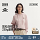 森馬（Semir）森柔棉|梅花系列衛(wèi)衣女寬松插肩袖上衣簡(jiǎn)約秋連帽繡花套頭衫 夢(mèng)幻粉60394 L