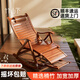 竹山下躺椅搖搖椅家用可坐可躺折疊免安裝懶人椅客廳陽(yáng)臺(tái)老人休閑午睡椅 加寬加厚丨茶色加長(zhǎng)搖椅