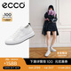 愛步（ECCO） 板鞋女 牛皮輕盈厚底增高小白鞋 街頭ACE女鞋856813 白色37
