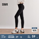 森馬（Semir）休閑褲女修身磨毛輕暖小腳褲2024秋冬新款顯腿長(zhǎng)九分鯊魚(yú)褲瑜伽褲 黑色90001 165/70A/L