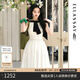 歌力思（ELLASSAY）白色連衣裙夏新款針?biāo)笃唇尤R賽爾仙女裙氣質(zhì)早春穿搭女 純凈白 M