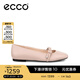 愛步（ECCO）女鞋平底鞋 2025輕奢時(shí)尚淺口單鞋芭蕾舞鞋瑪麗珍鞋 舞悅234303 灰粉色23430301386 37