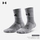 安德瑪UA安德瑪美式專(zhuān)業(yè)籃球襪男短襪實(shí)戰精英防滑毛巾底精英中筒運動(dòng)襪 灰色中筒 一雙 L 鞋碼38-41