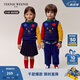 Teenie Weenie Kids小熊童裝24秋冬男女寶撞色立體熊耳套頭毛衣 撞色 100cm