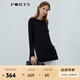 PORTS寶姿商場同款新品女裝針織長袖圓領(lǐng)套頭衫LL8K415PKE004 丈青 L （8）