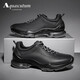 雅格獅丹（Aquascutum）男鞋秋季2025新款牛皮透氣休閑運動(dòng)鞋時(shí)尚潮流戶(hù)外跑步鞋 黑色 41