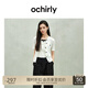 歐時力OCHIRLY 肌理感小香風(fēng)短袖針織外套女開衫上衣2025夏新款 米白 M