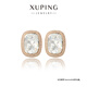 XUPING旭平首飾仿水晶時(shí)尚經(jīng)典密鑲滿(mǎn)鑲枕頭耳扣送禮物飾品 白色