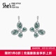 She's茜子原創(chuàng)設計晶瑩璀璨蝴蝶耳環(huán)耳釘小眾高級感耳墜耳飾生日禮物女 藍色C0