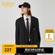 卡賓男裝條紋休閑西服23秋新款LOGO章仔外套商場同款B2233133005 煤黑色01 L /50/175