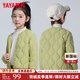 鴨鴨（YAYA）兒童輕薄羽絨服男女童秋冬新款學(xué)生內(nèi)膽裝校服神器內(nèi)搭外穿K 牛油果綠色 160