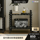 巢趣法式復(fù)古實(shí)木邊幾客廳沙發(fā)邊幾茶幾美式復(fù)古黑色高級(jí)感角幾 Cookie邊幾【暹羅黑】
