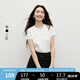 紅袖百搭休閑氣質(zhì)短袖T恤2025夏季新款女裝繡花圓領(lǐng)小眾正肩顯瘦上衣 本白001 L