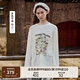 Teenie Weenie小熊長袖T恤女2025年夏季新款甜美清新田園印花T恤打底衫女 象牙白 S