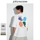 太平鳥(niǎo)男裝【商場(chǎng)同款】T恤夏新款重磅寬松闊版短袖 B2CNE2520 白色1（闊型） L