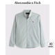 ABERCROMBIE & FITCH【牛津襯衫】男裝25春夏美式經(jīng)典小麋鹿長(zhǎng)袖開(kāi)衫襯衫KI125-5083 灰綠色 L (180/108A)