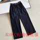 ALO YOGA新款Suit Up Trouser 女士25夏款速干梭織腰封闊腿褲休閑長褲 黑色 S 建議105斤內(nèi)