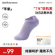 簡(jiǎn)·尤塔銀基纖維女士船襪時(shí)尚百搭7A抗菌消臭透氣排汗柔軟顏色多選 芋紫 1雙
