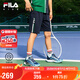 FILA斐樂兒童童裝短褲2025年夏季男中大童針織五分褲 青鳥藍(lán)-NV 160