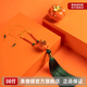 景德鎮(zhèn)官方陶瓷車載擺件汽車掛件套裝鑰匙扣高溫瓷創(chuàng)意車掛件柿子送禮物 車掛擺件套裝