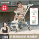 semmook遛娃神器可折疊嬰兒推車雙向手推車嬰兒車0-3歲溜娃神器一鍵收車 升級款加大輪【帶加大遮陽棚】