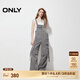 ONLY春夏休閑百搭簡(jiǎn)約口袋綁帶背帶褲休閑褲女|12427S002 E40 寒冬灰色 160/64A/S