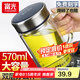 富光玻璃杯雙層泡茶水杯辦公杯帶把 大容量男女士水杯子支持團購定制 海浪藍570ml【鋼蓋+加厚杯底】