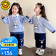 G.DUCKKIDS童裝女童套裝春秋季2025新款1-6歲女孩衣服卡通兔子兒童運動服裝 圖片色 100 （建議身高90cm 3-4歲）cm