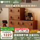 冬熊復(fù)古風(fēng)卡門(mén)柜客廳靠墻餐邊柜中古實(shí)木斗柜子多功能儲(chǔ)物抽屜柜 卡門(mén)柜立柜組合【雙柜】 【中古色】