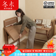 冬木實(shí)木折疊書桌學(xué)生學(xué)習(xí)寫字桌小戶型臥室床邊電腦桌簡(jiǎn)易辦公小桌子 免安裝實(shí)木桌-胡桃色80cm