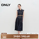 ONLY夏季通勤氣質(zhì)無(wú)袖翻領(lǐng)中長(cháng)款牛仔連衣裙女|124242015 J37 1000洗水藍牛仔 S 160/80A