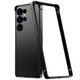 龍豈 三星25ultra手機殼金屬邊框三星24新款防摔s25plus超薄夏天散熱全包保護外殼無(wú)背板磁吸s25至尊版 鈦黑（直邊-純邊框保護） 三星25ultra