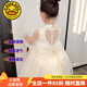 G.DUCKKIDS童裝女童連衣裙夏季2025新款公主裙兒童裙子夏天蝴蝶結(jié)網(wǎng)紗蓬蓬裙 2409米白色 120 尺碼5~6歲【110-120cm】