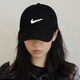 NBA VIBE-Nike耐ke帽子百搭運動(dòng)棒球帽夏男女ins戶(hù)外防曬遮陽(yáng)顯臉小鴨舌帽 透氣百搭款黑色小勾