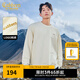 卡賓（CABBEEN）【格子提花】刺繡圓領(lǐng)衛(wèi)衣男2024秋季新款寬松長(zhǎng)袖情侶裝純色 米白色12 L /175/50