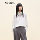 MO&Co.【active系列】長(cháng)袖T恤摩安珂春秋彈力棉麻寬松 本白色 S /160