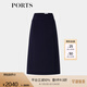 PORTS寶姿女裝春夏通勤簡(jiǎn)約氣質(zhì)直筒半身裙LT8S012NWB011 丈青 4