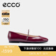 愛(ài)步（ECCO）芭蕾舞鞋女 25年新款時(shí)尚瑪麗珍方頭低跟淺口單鞋 舞悅234333 暗寶石紅23433361291 (牛皮革) 37