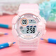 LASIKA兒童手表女孩可愛(ài)學(xué)生初中防水多功能鬧鐘夜光運動(dòng)男孩運動(dòng)考試表 淺粉紅【6-16歲+夜光防水鬧鐘】