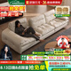 居錦天河帆船沙發(fā)客廳2025新款坐深可調(diào)節(jié)頭層牛皮沙發(fā)家用羽絨直排沙發(fā) 2.8米大四人位（升級乳膠坐墊） 360°全真皮/甄選進口原生牛皮