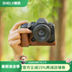 攝侶佳能r50保護(hù)套R(shí)6相機(jī)包R8底座R7v1皮套R(shí)10牛皮殼R5r6二代R100V1相機(jī)套rp保護(hù)殼真皮掛繩背肩帶配件 R6/R5/R62咖啡色真皮保護(hù)套