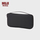 無印良品（MUJI） 聚酯纖維 護(hù)照盒 錢包  機(jī)票夾 ZF0S109 黑色 約寬23x長(zhǎng)12cm
