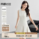 尚都比拉赫本風(fēng)連衣裙女春季通勤顯瘦a字裙無袖中款小黑裙  杏色  M 