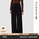 ELLASSAY歌力思秋季新款百搭直筒高腰休閑西褲女EWD343K00900 經(jīng)典黑 M