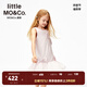 little MO&Co.原紗防曬500+ little moco童裝25夏新款女童立體蝴蝶結(jié)無(wú)袖連衣裙 裸紫色 140 140/68