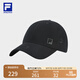FILA【大滿貫帽】FILA斐樂棒球帽防曬輕量透氣健身運動帽遮陽帽鴨舌帽 正黑色-BK XS