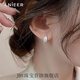JBV老鳳凰999純銀足銀超閃樹葉耳扣女感耳環(huán)小眾耳釘銀飾耳飾