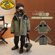 G.DUCKKIDS童裝兒童羽絨服冬季新款加厚外套棉衣沖鋒衣秋男童三合一可拆卸 軍綠色外套+白鴨絨內膽 兩件套四 150 cm