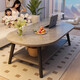 愛(ài)家貓 LOVEHOODCAT茶幾小戶(hù)型家用小桌子臥室出租屋客廳邊桌簡(jiǎn)易現代茶桌沙發(fā)小茶幾 【熱賣(mài)色】布朗石紋色+黑腿100CM